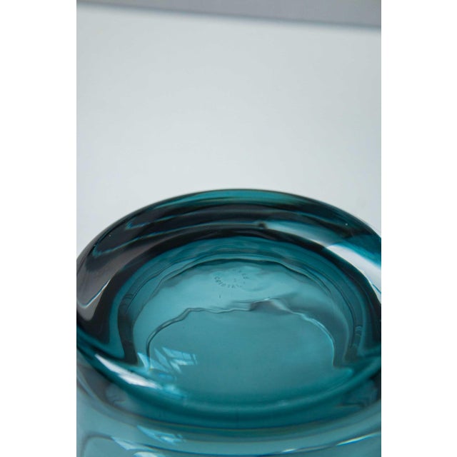 Murano Sommerso Blue Crystal Ashtray, 1970s For Sale - Image 4 of 11