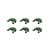 Traditional Bordallo Pinheiro Frogs Small Frogs Sitting Down, Set of 6 For Sale - Image 3 of 3