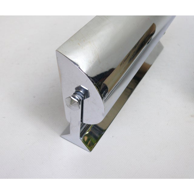 Art Deco Minimalist Chrome-Plated Wall Lights, France, 1920s, Set of 2 For Sale - Image 14 of 16