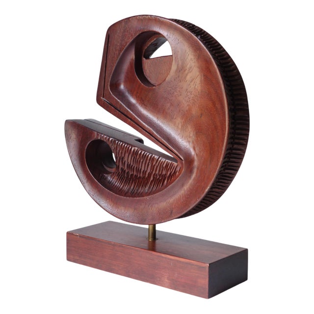 Gianni Pinna, Italian Modern Sculpture, 1970, Wood For Sale