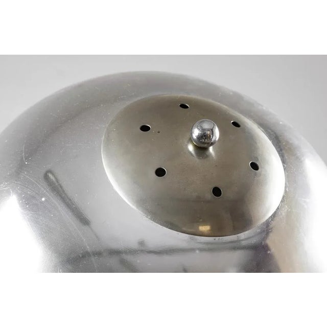 Italian Opal Glass and Chromed Steel Table Lamp For Sale - Image 3 of 9