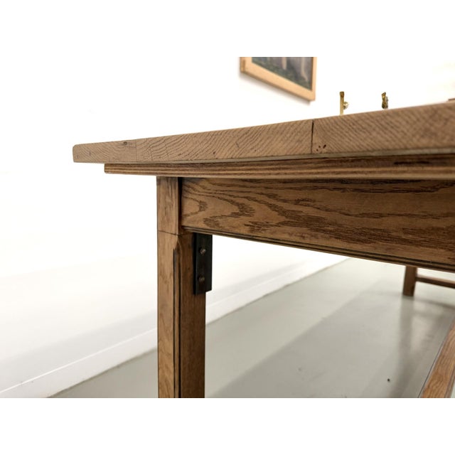 Vintage Farmhouse Dining Table in Oak, 1970s For Sale - Image 12 of 18