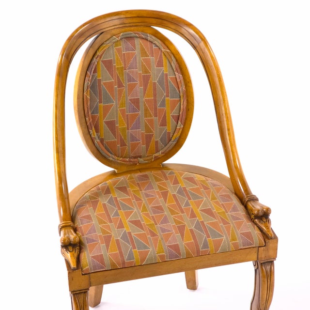 Antique 1920's French Art Deco Goosehead Accent/Dining Chairs - Set of 2 For Sale In Phoenix - Image 6 of 10
