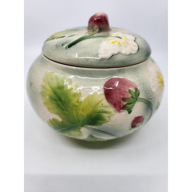 Pink Slip Earthenware Box from Saint Clément For Sale - Image 8 of 9