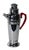 Art Deco chrome cocktail shaker with translucent red plastic handle. This example is in excellent, original, clean and...