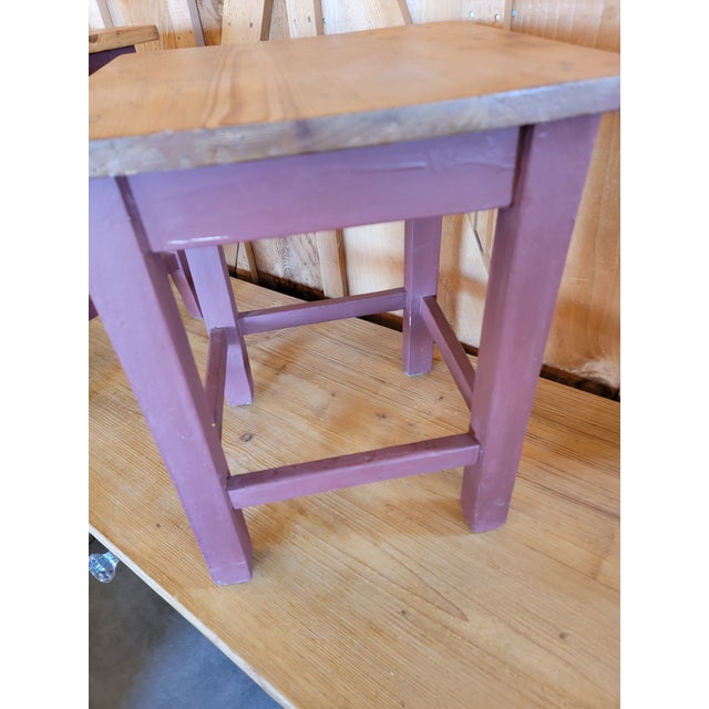 Pair of Vintage Stools / Tables From England For Sale - Image 9 of 11