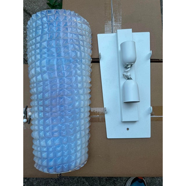 Set of Two "Crocodile" Opalino Murano Glass Wall Sconces For Sale - Image 14 of 14