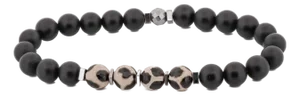 Black & White Tibetan Agate Beaded Bracelet