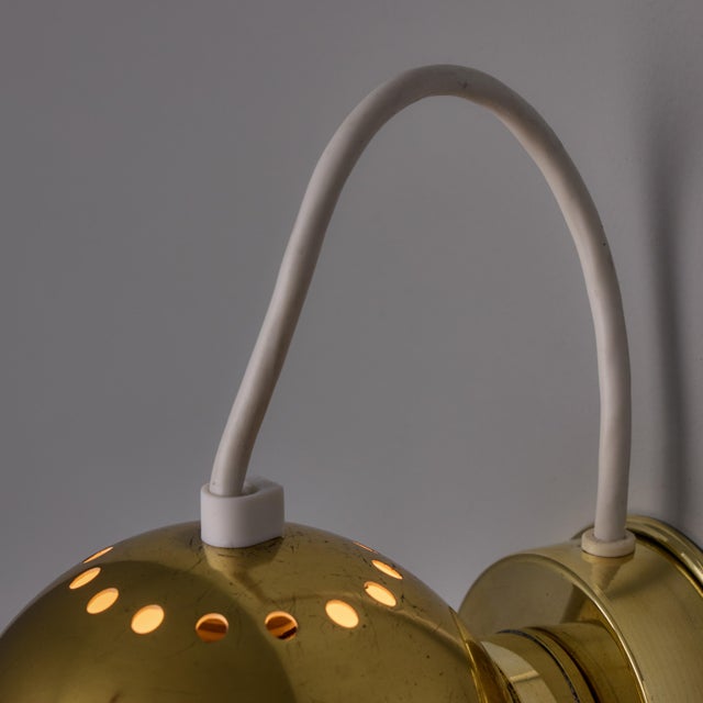 1970s Goffredo Reggiani 'Eyeball' Adjustable Perforated Metal Wall Lamps - a pair For Sale - Image 10 of 18