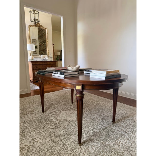 Early 20th Century Antique French Louis XVI Mahogany Oval Dining Table For Sale - Image 5 of 17