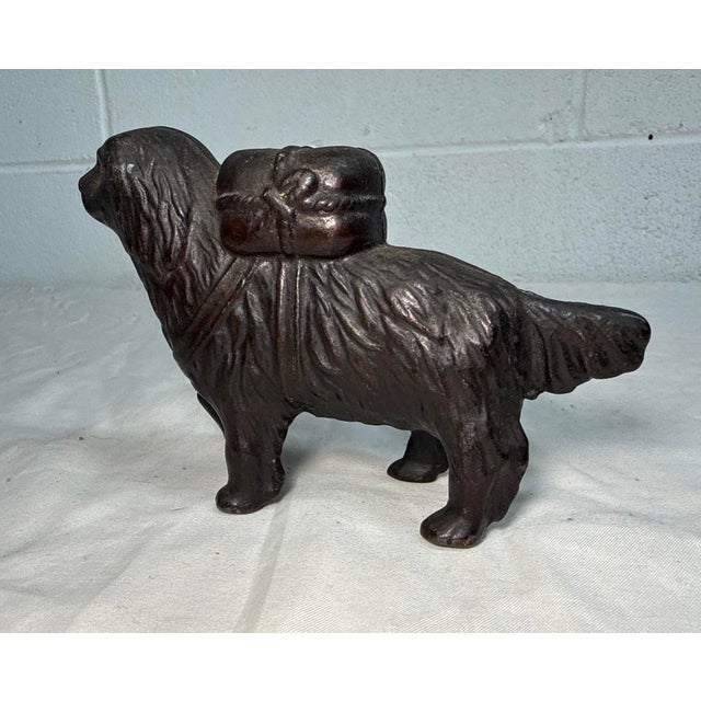 Antique Early 1900's Cast Iron St Bernard Dog Pack Still Coin Bank a.c. Williams For Sale In New York - Image 6 of 10