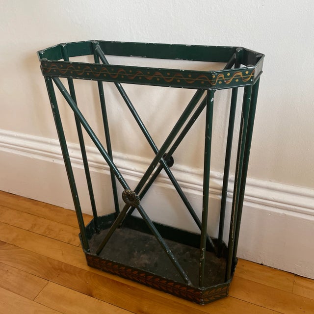 Early 19th Century Early 19th Century Antique Painted Metal Umbrella Stand For Sale - Image 5 of 12