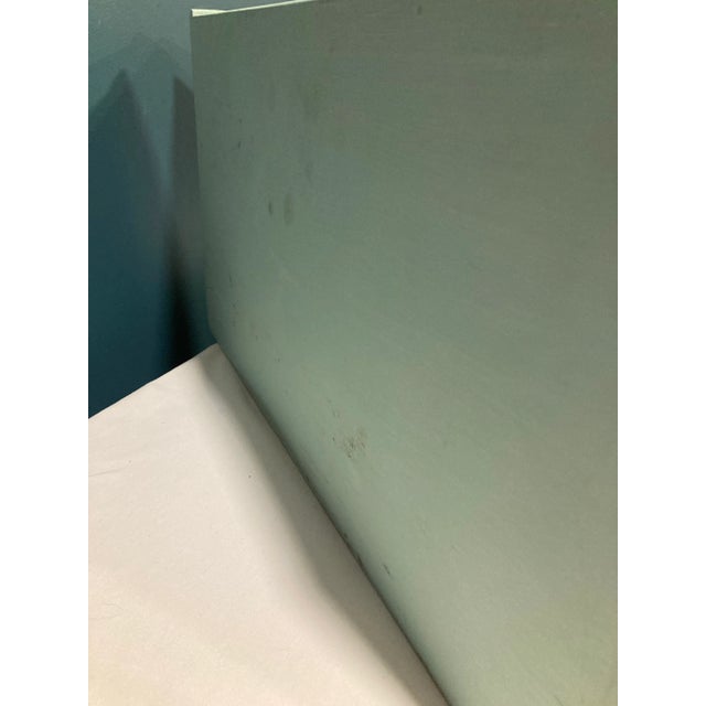 Vintage Mint Green Wooden Desk Organizer With Drawer and Compartments For Sale - Image 9 of 10