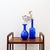 Vintage Handblown Cobalt Blue Glass Vases, Set of 2 For Sale - Image 6 of 12