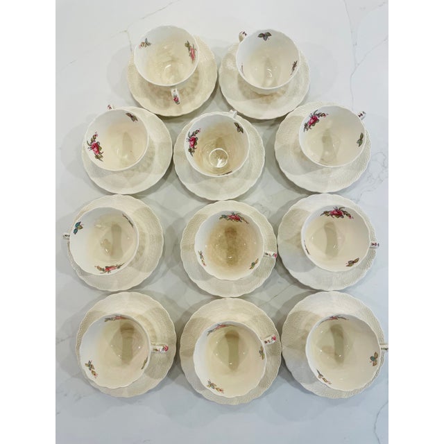 Early 21st Century Spode Tea Set & Dessert Service for 8 - 1920s-1940s - 42 Pieces - Billingsley Rose English Porcelain For Sale - Image 5 of 11