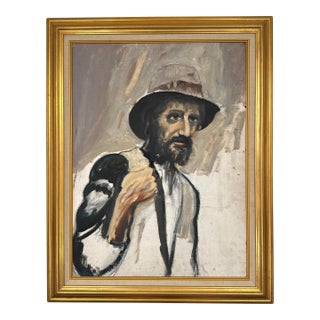 Original Oil Portrait Study “Gold Miner” by D. Dane For Sale