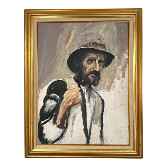 Original Oil Portrait Study “Gold Miner” by D. Dane For Sale