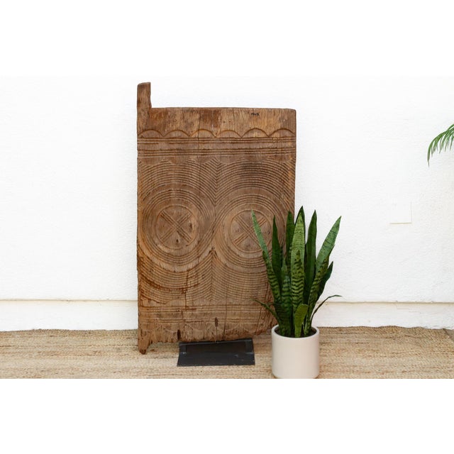 Sub-Saharan Sun Bleached African Antique Door For Sale - Image 9 of 9
