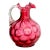 Antique English Cranberry Water Pitcher For Sale