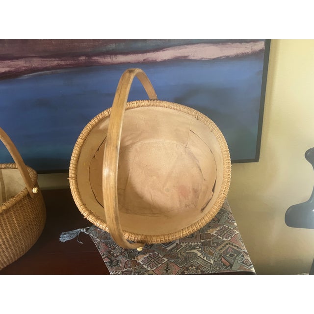 Native American Art Nantucket Baskets - Charming Set of 2 For Sale - Image 4 of 12