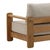 2020s Outdoor Teak & Taupe Cushion Sofa For Sale - Image 5 of 7