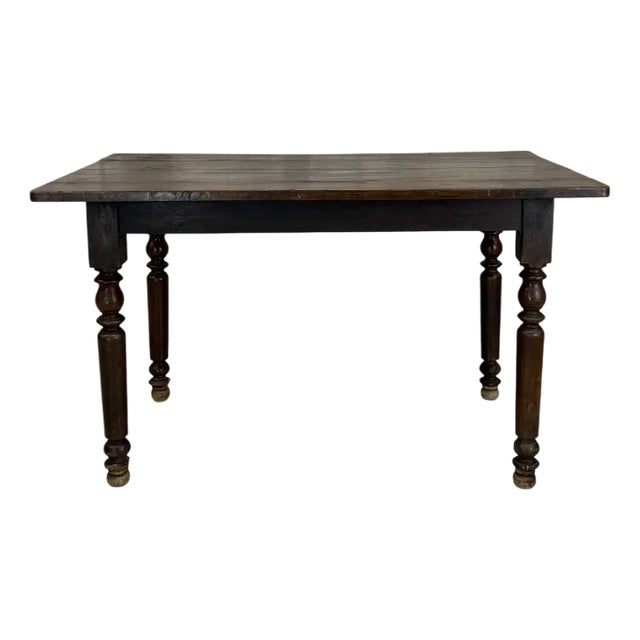 French Wooden Bistro Table, 1930s For Sale