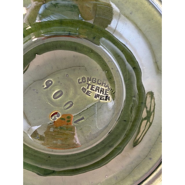 Pair of French Longchamp Barbotine Oyster Serving Plates, Circa 1900 For Sale - Image 10 of 12