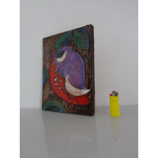 Ruscha 763 Glazed Ceramic Wall Plaque, Germany, 1960s For Sale - Image 4 of 13