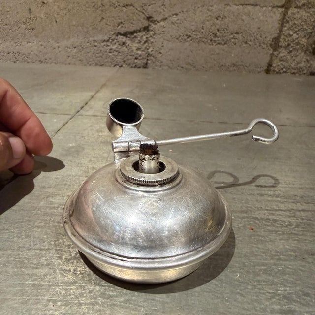 Antique Vintage Silver-Plated Alcohol Spirit Burner For Sale - Image 9 of 10