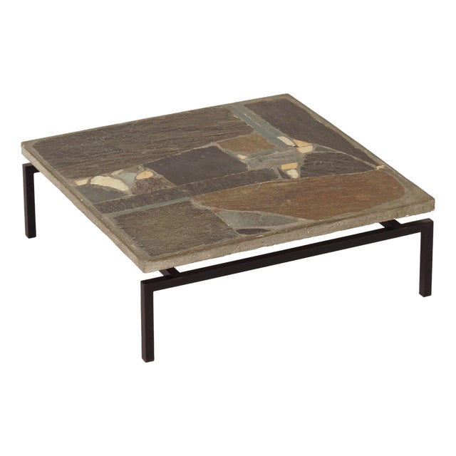 Brutalist Early Edition Square Coffee Table by Paul Kingma, 1964 For Sale