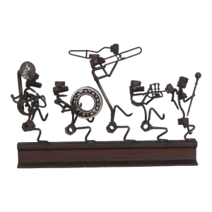 Orchestra Band Playing Instruments Folk Art Welded Nuts Screws Bolts