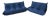 Set of Blue Microfiber Togo 2- and 3-Seat Sofa by Michel Ducaroy for Ligne Roset For Sale