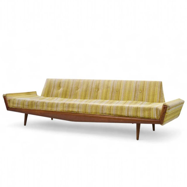 Mid-Century Modern Adrian Pearsall for Craft Associates 2000-S Mid Century Walnut Gondola Sofa For Sale - Image 3 of 9