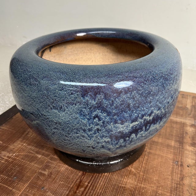 Bring a unique piece of Japanese craftsmanship into your home with this stunning glazed ceramic hibachi from the 1960s....