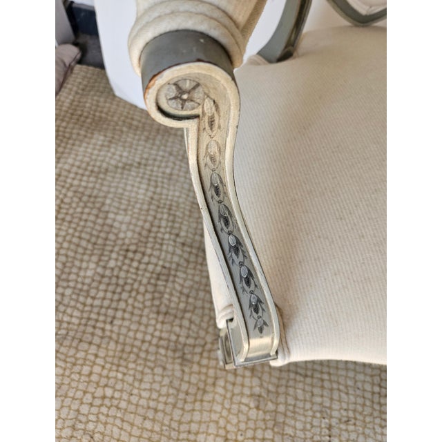 Hand Painted and Decorated Shield Back Open Armchair For Sale In Philadelphia - Image 6 of 9