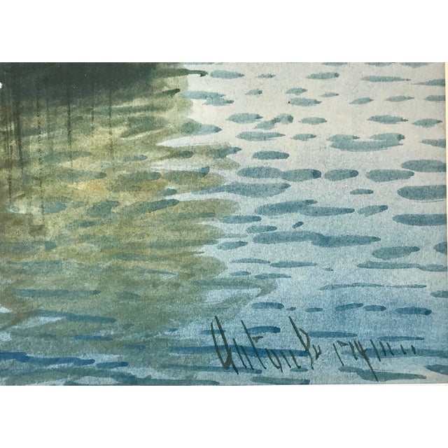 Paint Antique Original Watercolor Grand Canal Venice Italy by Anton Puriya For Sale - Image 7 of 9