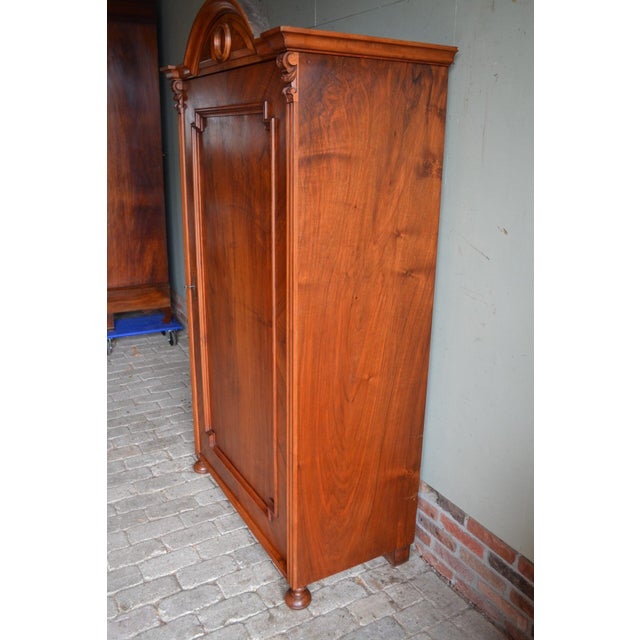 Brown Art Deco Mahogany 1-Door Arch Cupboard For Sale - Image 8 of 10
