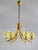 1950s Yellow Frosted Murano Glass Chandellier, 1950s For Sale - Image 5 of 5