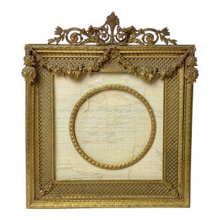 19th Century Gilt Bronze Standing Picture Frame For Sale