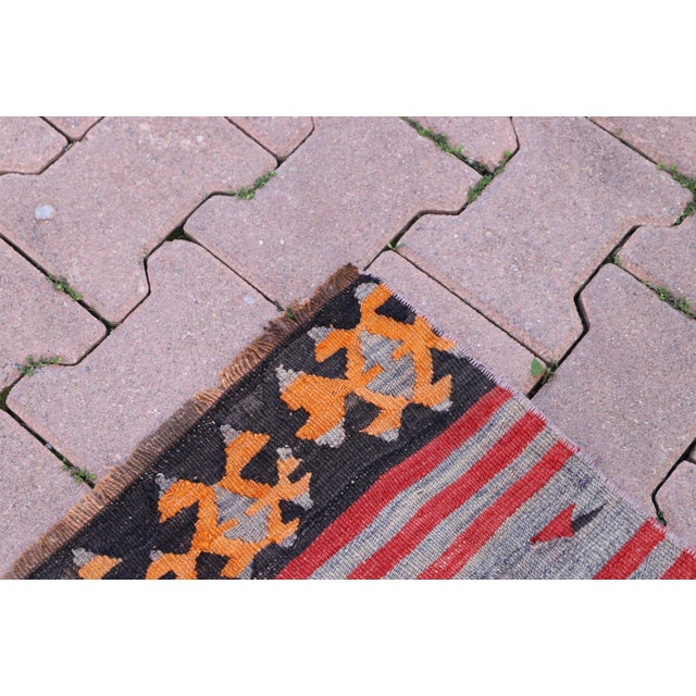1960s Turkish Traditional Hand-Knotted Striped Design Runner For Sale In Sacramento - Image 6 of 11