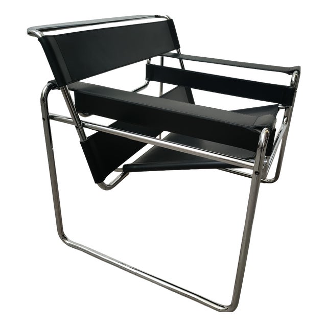 Mid-Century Modern Wassily Chair by Marcel Breuer for Knoll International, 1980 For Sale