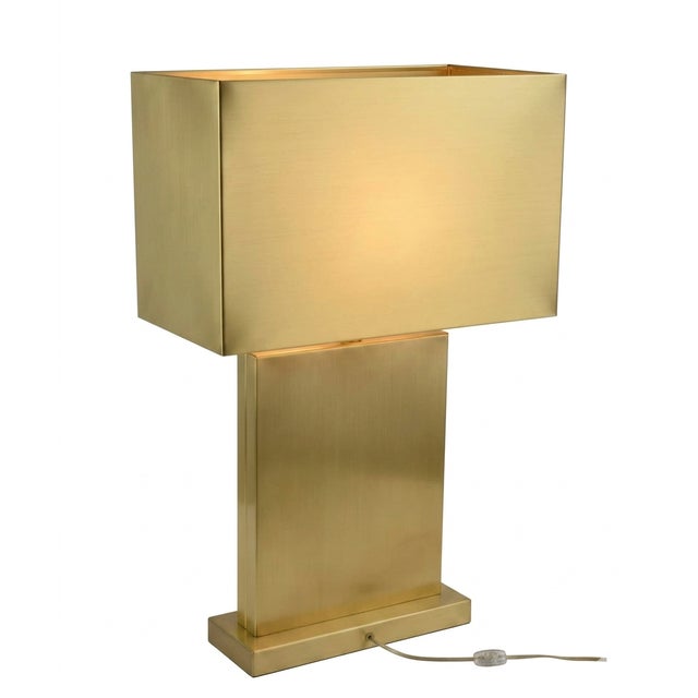 1970s Monumental Brass Curtis Jere Table Lamp, Signed C Jere 1976 For Sale - Image 5 of 16