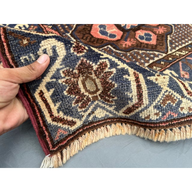 2'10" X 9'9" Antique Afghan Baluchi Runner Rug Hand-Knotted Low Pile Rug For Sale - Image 10 of 11