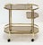 Mid 20th Century Italian Modern Rolling Drinks Cart or Console Trolley of Brass and Smoked Glass For Sale - Image 4 of 14