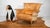 Pacific Green Furniture 'Navajo' lounge chair, circa 1990s. Luxurious distressed cognac bovine leather with plush padded...