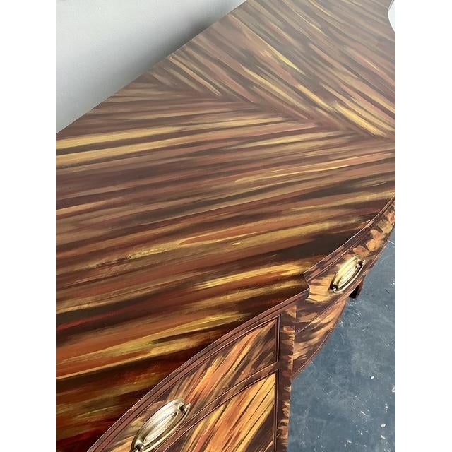 Late 20th Century Vintage Regency Faux Finished Hepplewhite Sideboard For Sale - Image 5 of 12