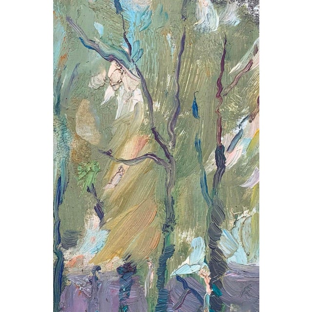Realism Forest Landscape Oil Painting, Ukrainian Art, 1960s For Sale - Image 3 of 6