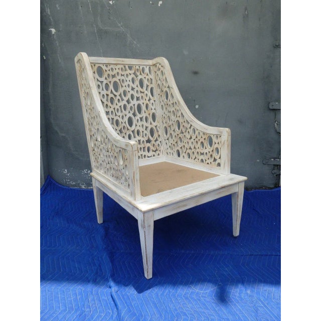 1990s Vintage Hollywood Regency Style Armchair For Sale - Image 9 of 10