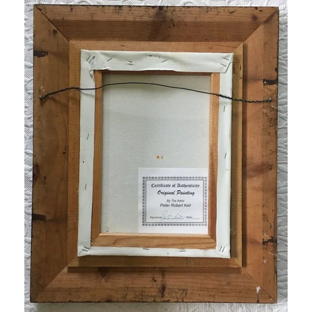 Peter Keil 1970s Miróvian Style Abstract Acrylic Painting by Peter Keil, Framed For Sale - Image 4 of 6