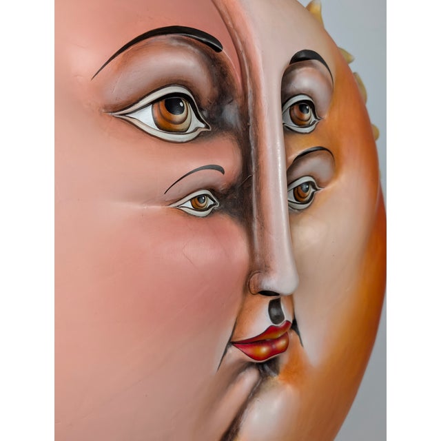 Large Sol Eclipse Papier Mâché Wall Sculpture by Sergio Bustamante, 1997 For Sale - Image 15 of 18